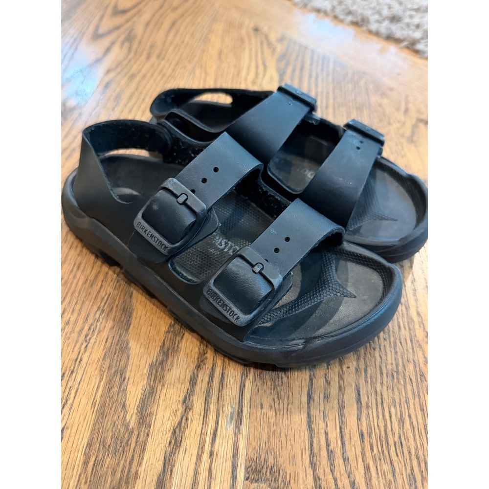Birkenstock Rio EVA Sandals Kids 30 Black Good Waterproof Backstrap - Picture 2 of 7